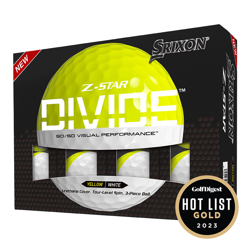 Z-STAR DIVIDE Golf Balls,White / Tour Yellow image number null