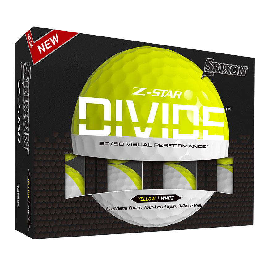 Z-STAR DIVIDE Golf Balls,White / Tour Yellow image number null