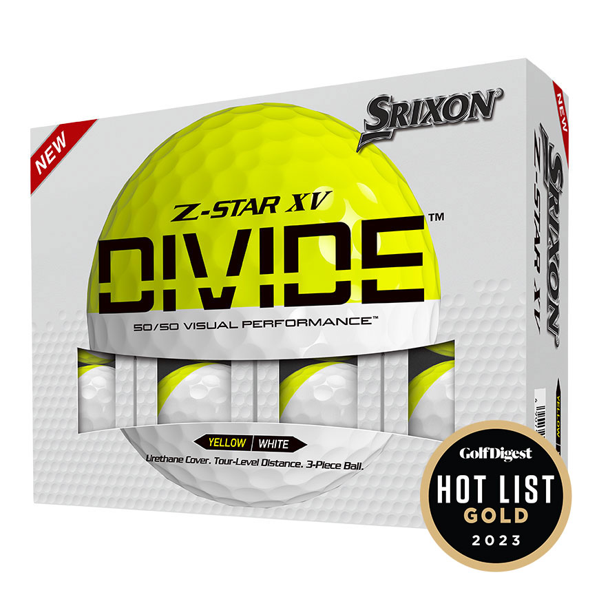 Z-STAR XV DIVIDE Golf Balls,White / Tour Yellow image number null