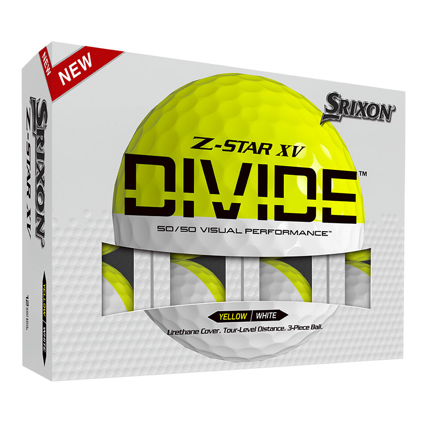 Z-STAR XV DIVIDE Golf Balls,White / Tour Yellow image number null